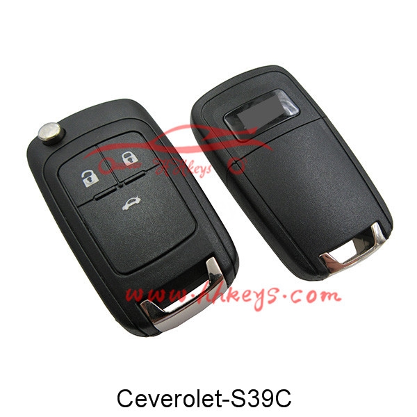 Chevrolet Cruze 3B Flip Key Shell With Square Logo