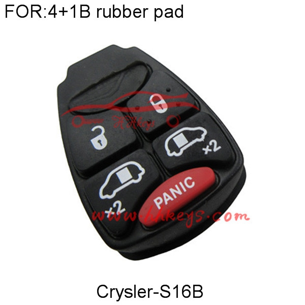 Chrysler 4+1 Buttons Remote Rubber pad