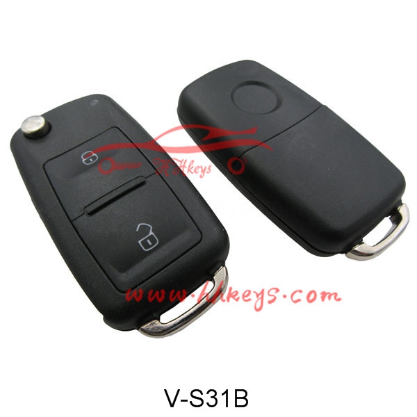 VW 2 Buttons Flip Blank Key With Pin