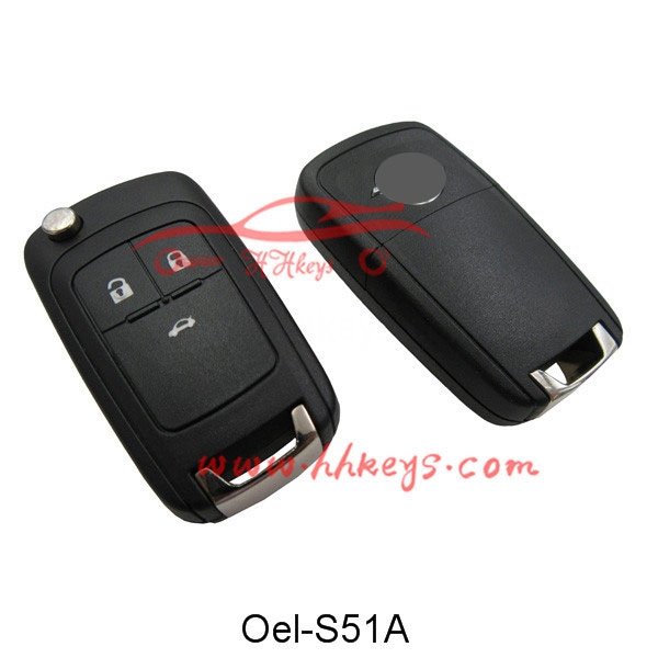 Opel Insignia 3 Button Remote Flip Key Shell(Original Logo)