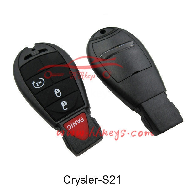 Chrysler 3+1 Buttons smart key shell with blade