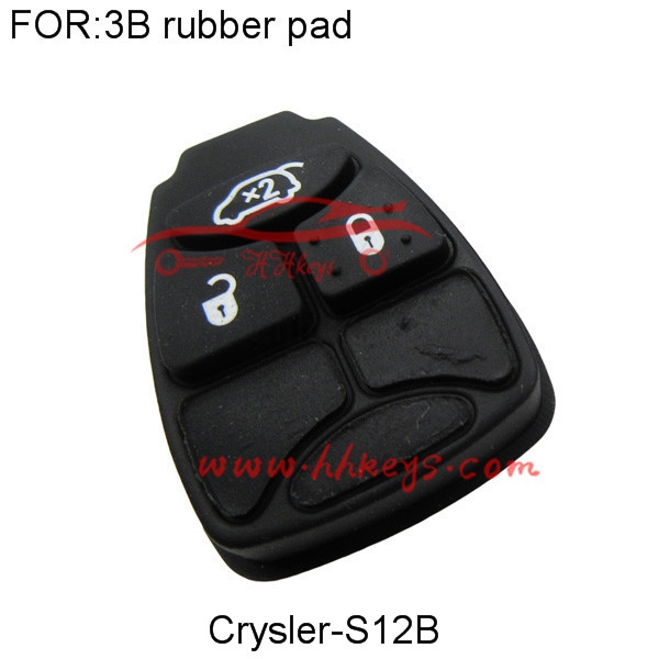 Chrysler 3 botons de la superfície de goma remot