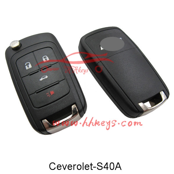 Chevrolet Cruze 3+1 Buttons Flip Key Shell With Screw Original Logo