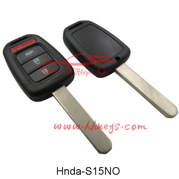 Honda 3 + 1 Button Remote Key Shell No Logo