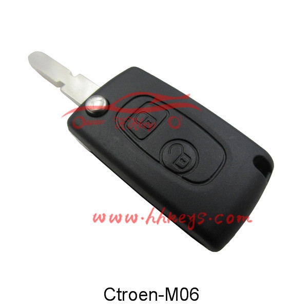 Citroen / Peugeot 2 tlačítka Modifikovaná Flip klíč Shell (NE78)