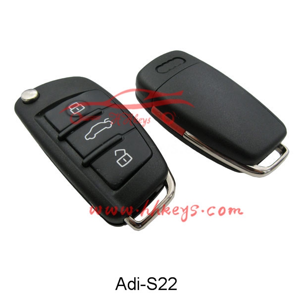 Audi A6L 3+1 Button Folding Flip Key Shell