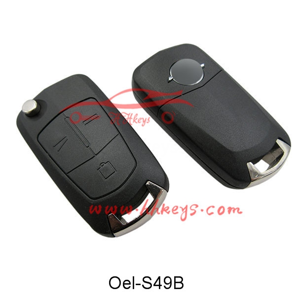 Opel 3 Buttons Flip Key Shell(Original Logo,With Screw)