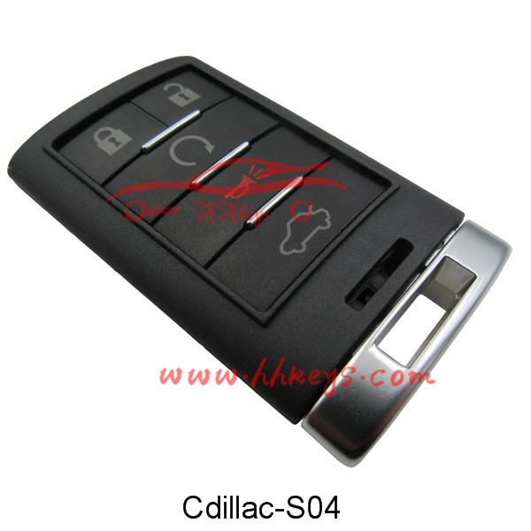 Cadillac STS CTS DTS 5 Buttons Smart Key Shell With Prox Blade