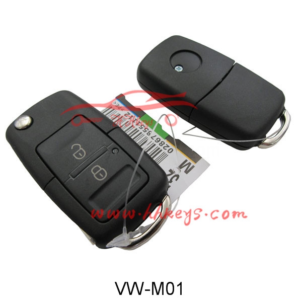 Massive Selection for 368a Car Key Cutting Machine -
 VW 2 Button Modified Flip Key Shell (HU66 Blade) – Hou Hui