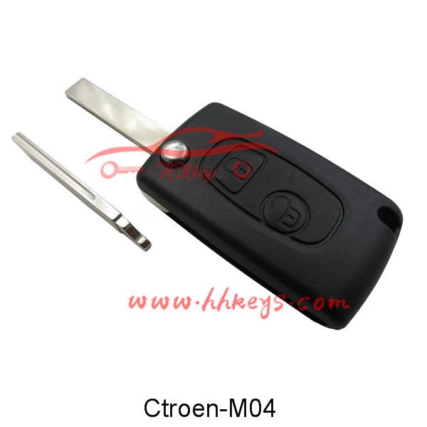 Citroen/Peugeot 2 Buttons Modified Flip Key Shell (HU83)