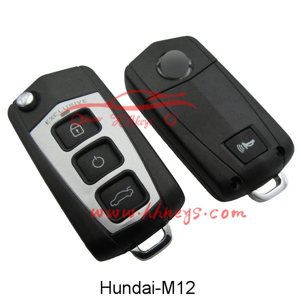 Hyundai 3+1 Buttons Modified Flip Key Shell (Korea Style) Left Blade