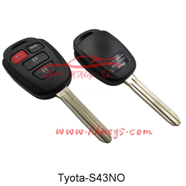 Toyota 3+1 Buttons Remote key shell