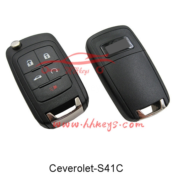 Chevrolet 5 Buttons Remote Key Fob Square Logo