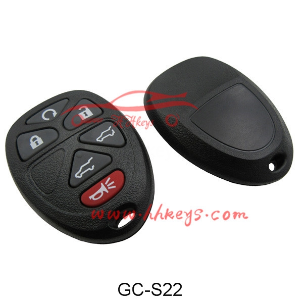 GM 5+1 Buttons Remote Key Shell Fob No Logo