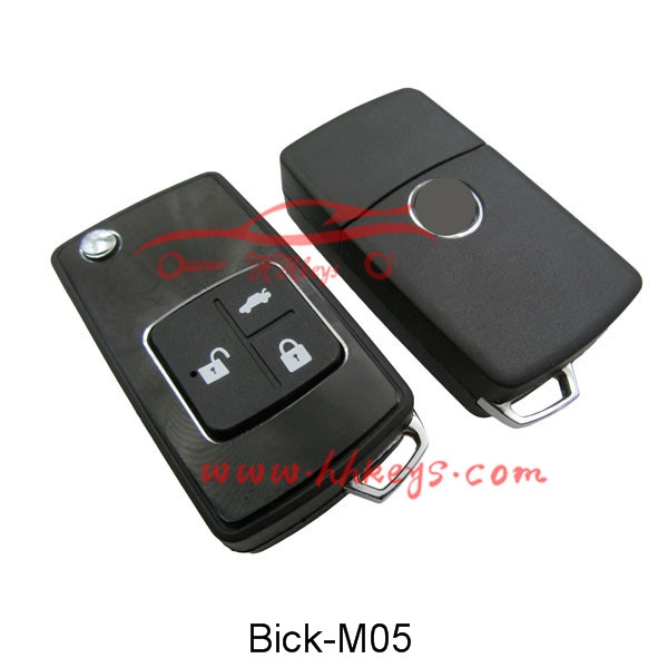 New Buick Excelle 3 Buttons Modified Flip Key Shell With Right Blade