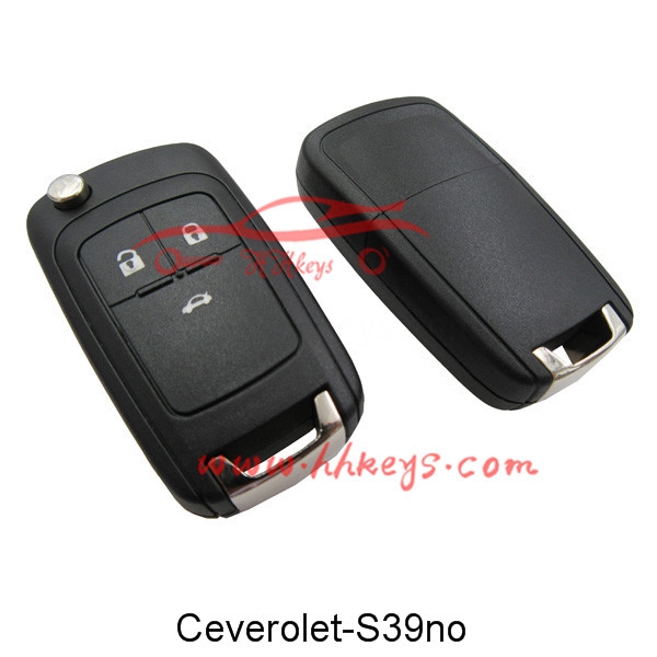 Chevrolet Cruze 3B Flip Key Blank  With HU100 Blade No Logo