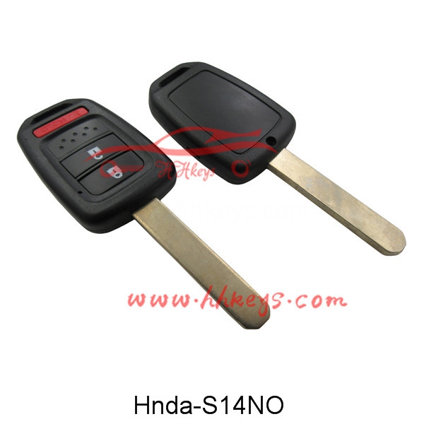 Honda 2 + 1 Button Remote Key Shell No Logo