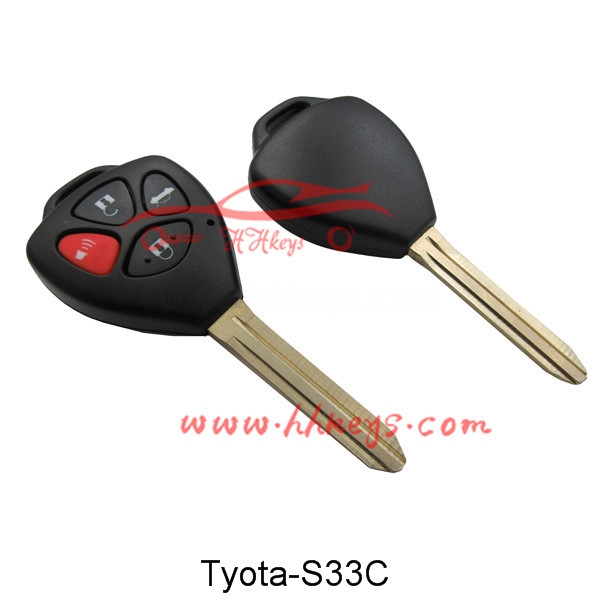 Toyota 3+1 Buttons Remote key shell