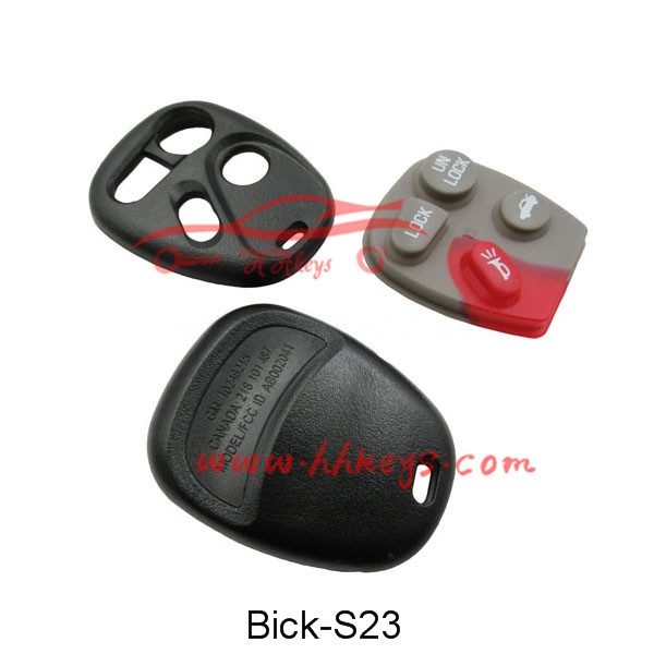 Buick 3+1 Buttons Remote key shell
