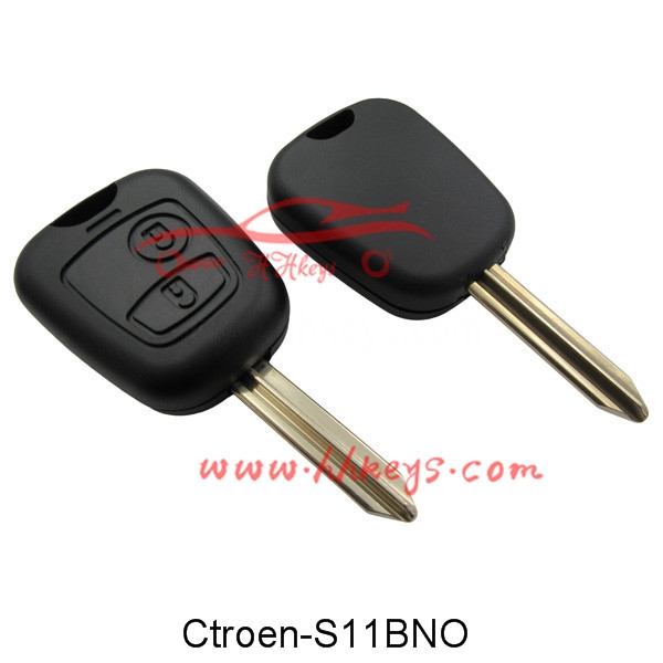 Citroen 2 Buttons Remote Key Fob Case No Screw (SX9 Blade)
