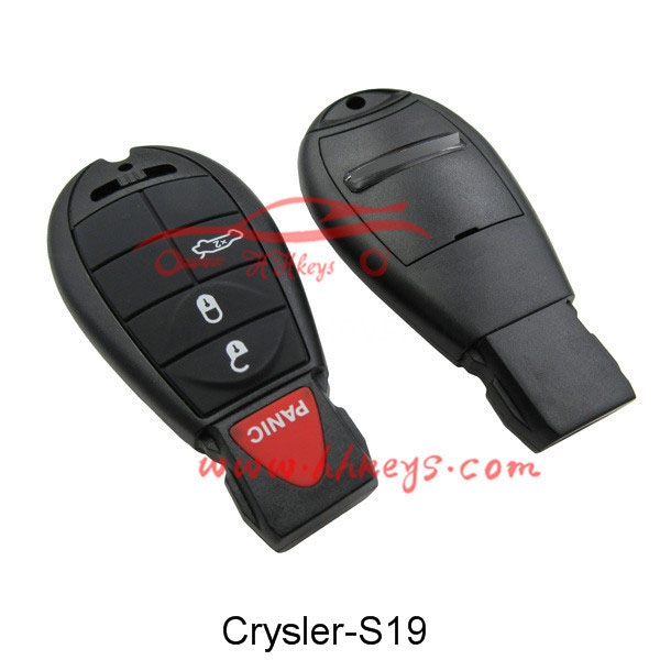 Chrysler 3+1 Buttons Smart key shell with blade