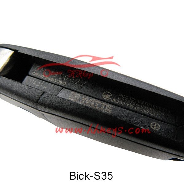 Buick 3+1 Buttons Flip Key Shell With Screw