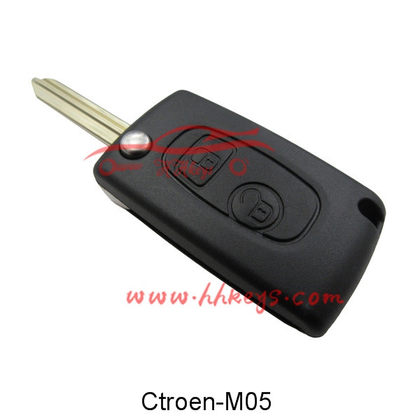 Citroen/Peugeot 2 Buttons Modified Flip Key Shell (SX9)