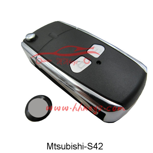 Mitsubishi 2 Buttons Flip Key Shell