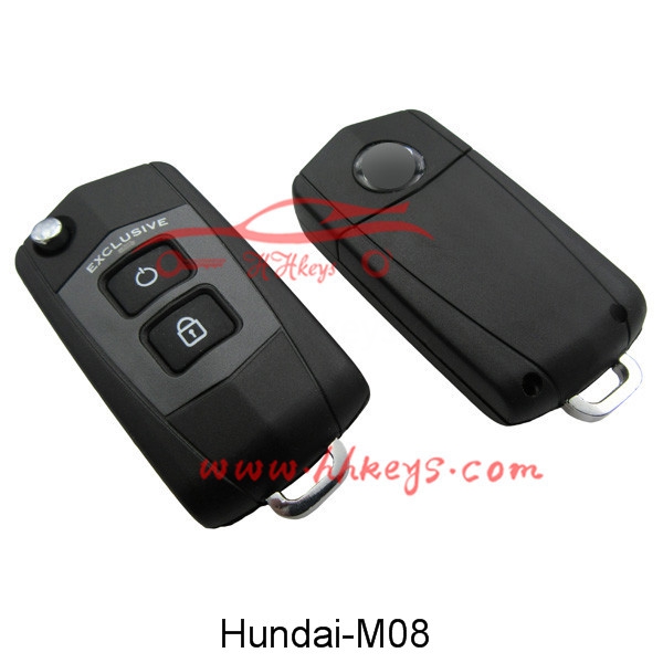 Hyundai 2 Buttons Modified Flip Key Shell With Battery Place (Korea Style)