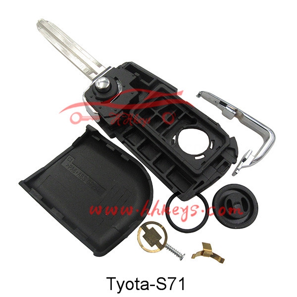 Toyota 3 Buttons flip key shell