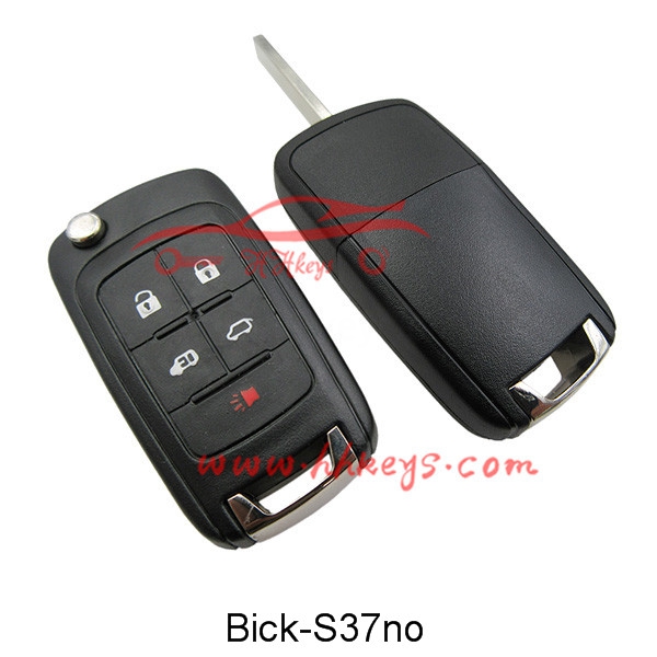 Buick GL8 4+1 Buttons Flip Key Shell  No Logo