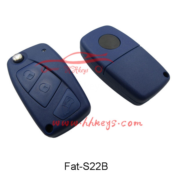 Fiat Panda Ulysse 3 Buttons Flip Key Shell No Logo (SIP22)
