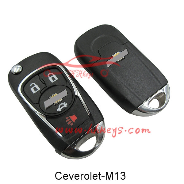 Hot Sale for Car Key Programming Equipment -
 Chevrolet 4 Buttons Modified Flip Key Fob – Hou Hui