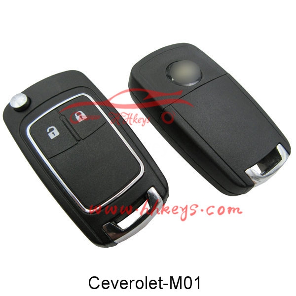 Chevrolet Cruze 2 Buttons Modified Flip Key Shell With HU100 Blade