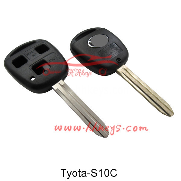 OEM Customized Remote Car Key With 433mhz -
 Toyota 3 Buttons Remote key shell – Hou Hui