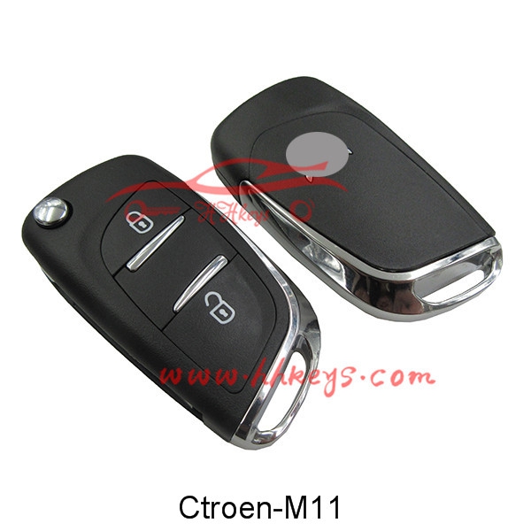 Citroen/Peugeot 2 Buttons Modified Flip Key Shell (VA2,CE0536)