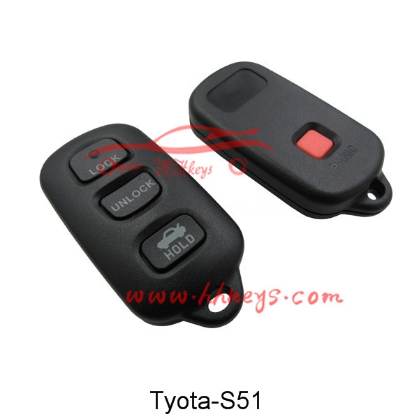 Toyota 3+1 Buttons Remote key shell