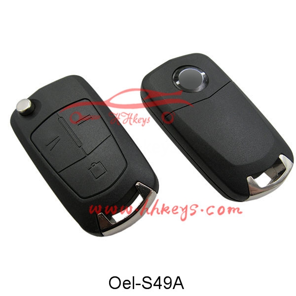 Hot Selling for Key Duplicate Locksmith Tool -
 Opel 3 Button Flip Remote Key Blank (HU100, Round Logo) – Hou Hui