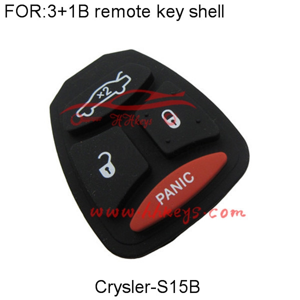 Chrysler 3 + 1 Buttons Remote Rubber pad