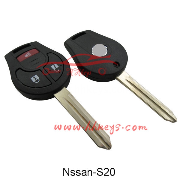 professional factory for 4d Transponder Chip -
 Nissan 2+1 Buttons remote key shell – Hou Hui