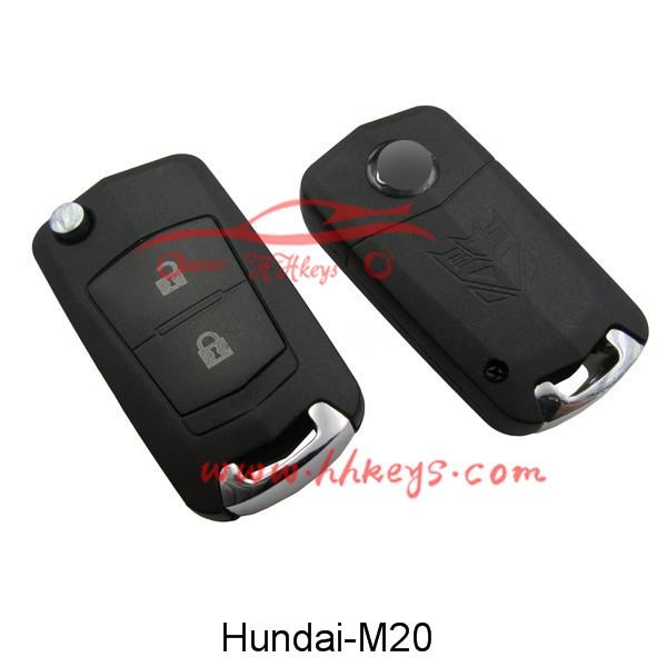 Hyundai Elantra 2 Buttons Modified Flip Key Shell With Left Blade