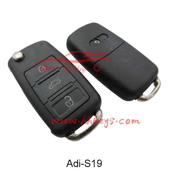 Super Purchasing for Remote Car Key Chip -
 Audi A8 3 Button Flip Remote Key Blank With Square Head – Hou Hui