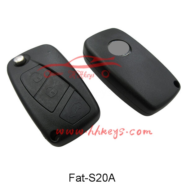 OEM Customized Auto Key Shell -
 Fiat Punto 3 Buttons Flip Remote Car Key Blank (Black) – Hou Hui