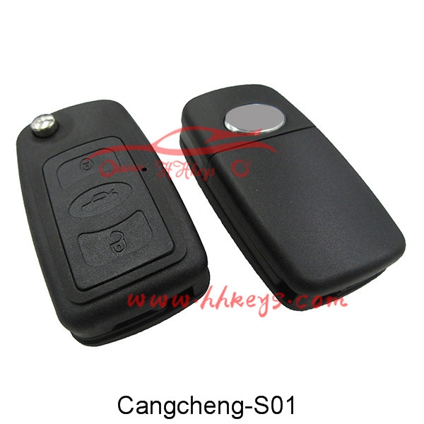 ChangCheng 3buttons flip key shell