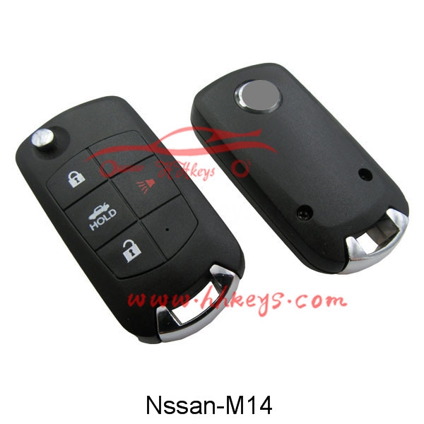 Nissan 3+1 Buttons Modified Flip Key Shell