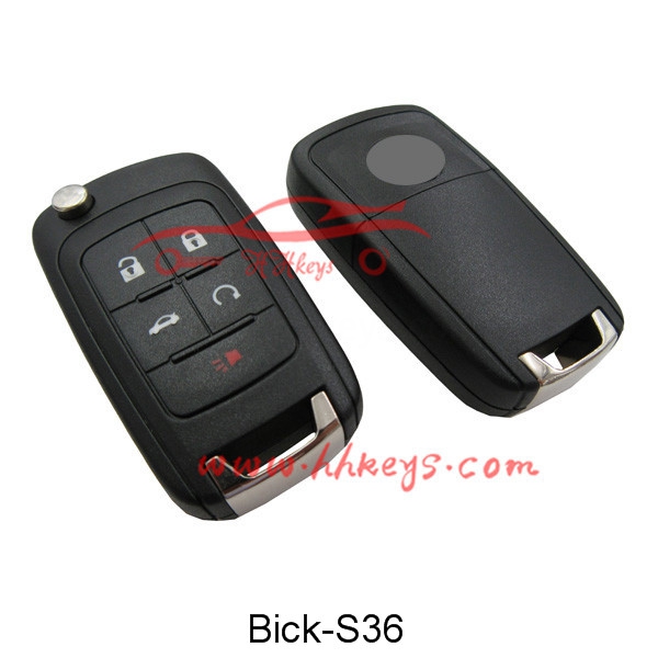 Buick 4+1 Buttons Flip Key Shell  With Screw