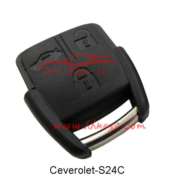 Chevrolet 3 Buttons Remote key shell part Marked Logo(With Battery Place)