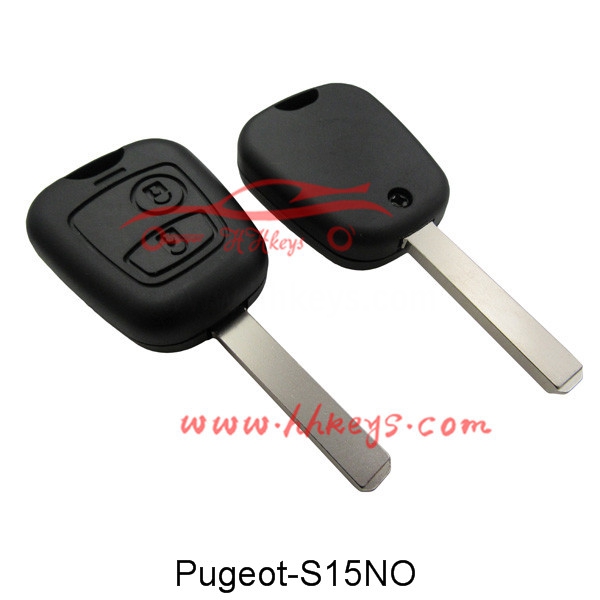 Peugeot 307 2 Button Remote Key Shell No Logo