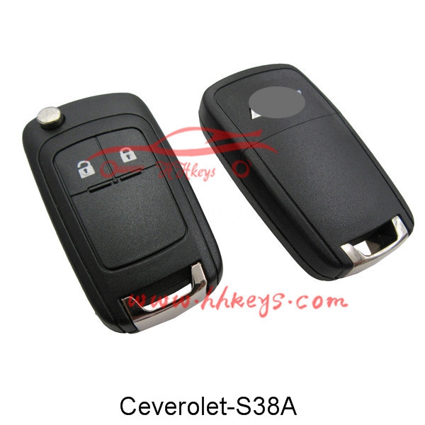 Chevrolet Cruze 2 Buttons Flip Key Shell With Screw With Original Logo