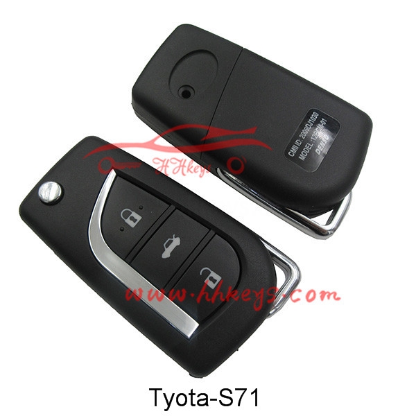 Toyota 3 Buttons flip key shell Featured Image